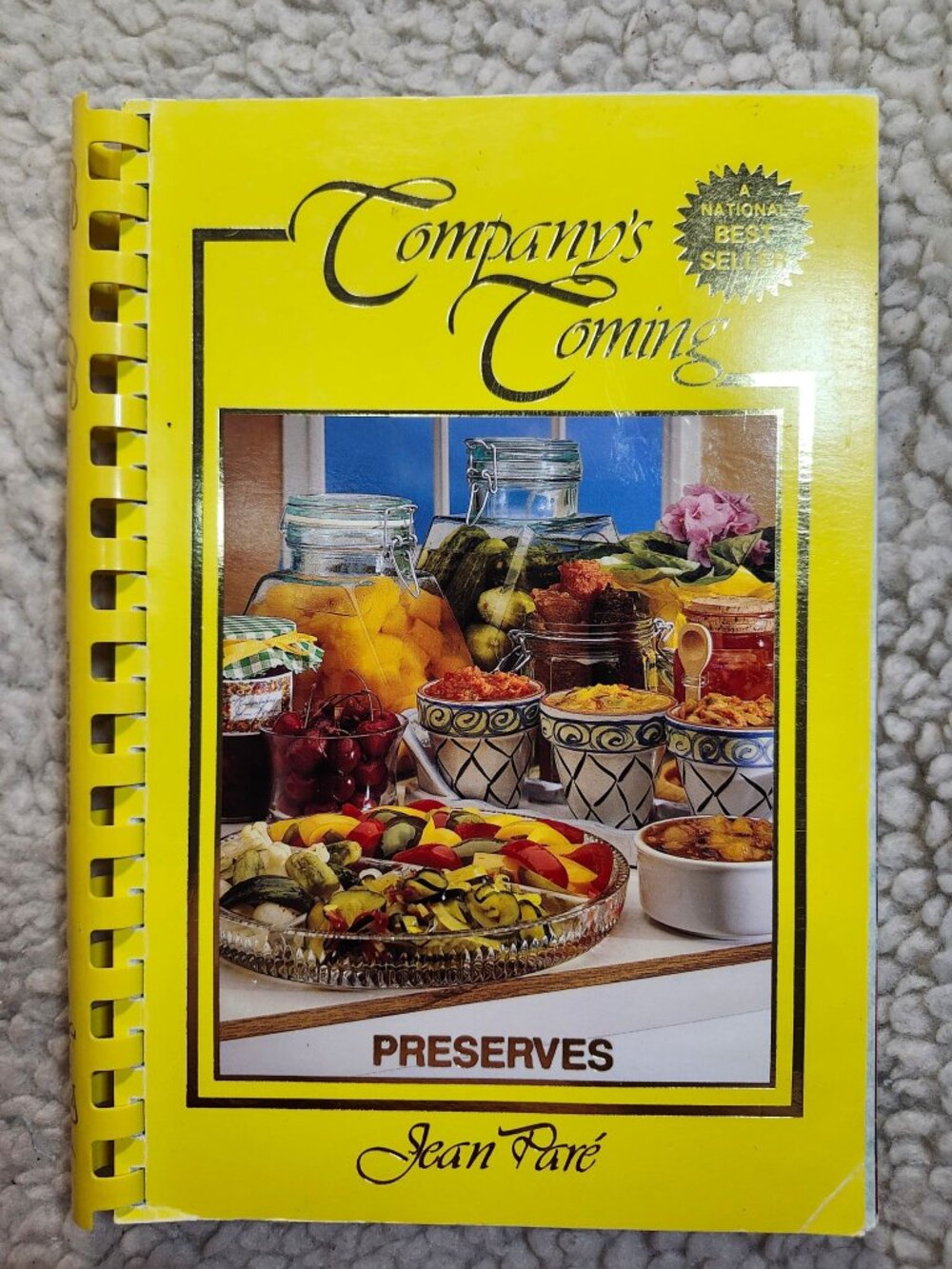 Companys Coming PRESERVES Cookbook Jean Pare 1994 Spiral Bound Recipes Jams